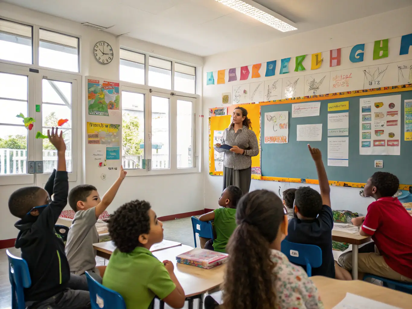 A photo of a teacher leading a workshop on innovative teaching methods, showcasing the benefits of the 'Professional Development' subscription plan.